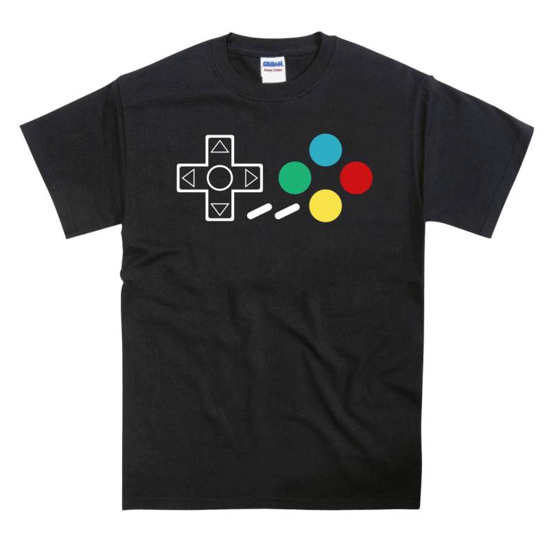 Snes Super Famicom Controller Joypad Tasten Tshirt von nerdkeyz