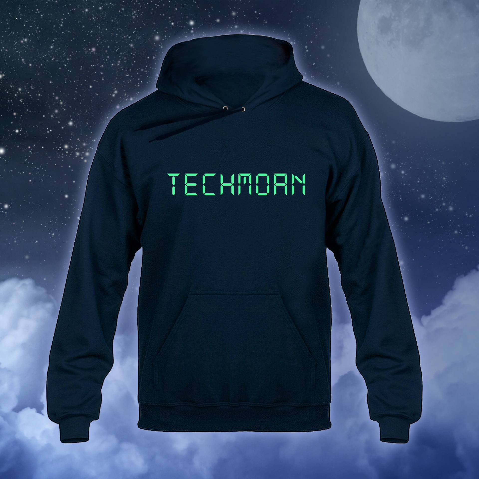 Techmoan Lcd-Logo | Glow in The Dark Hoody Hoodie Kapuzenpulli Navy Blau Techmoan Lcd-Logo | Glow in The Dark Hoody Hoodie Kapuzenpulli Navy Blau von nerdkeyz