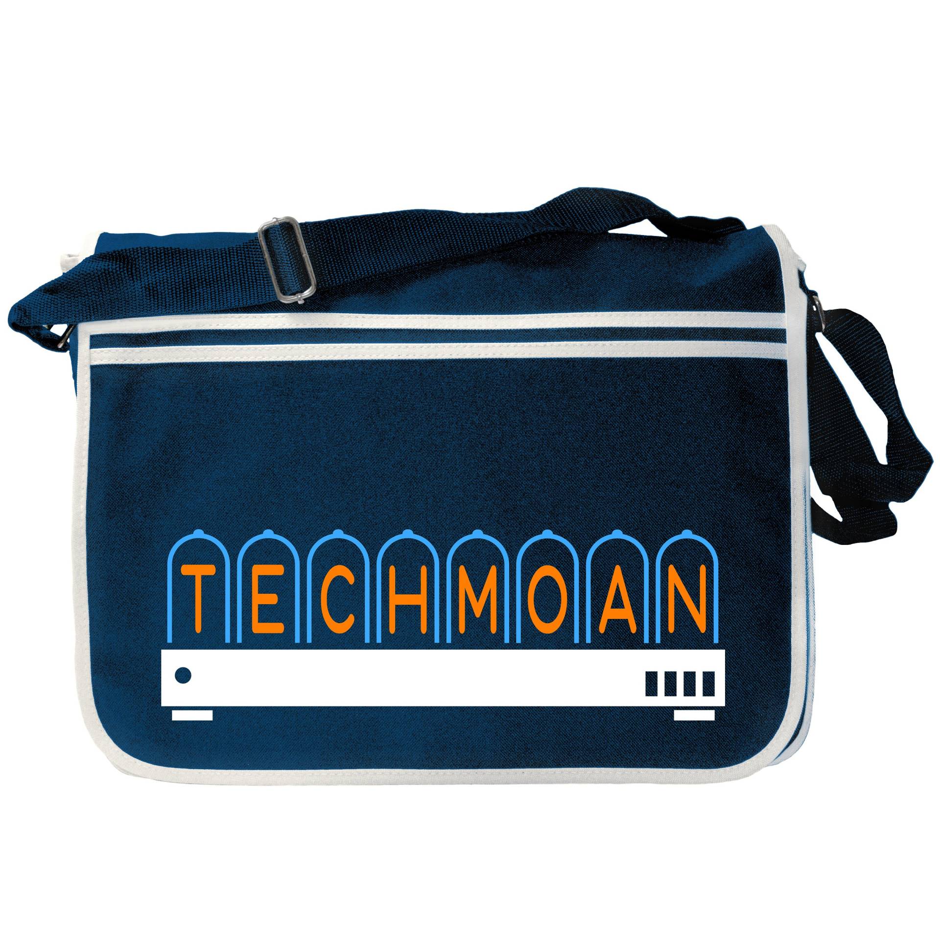 Techmoan Nixie Clock Logo Navy Blau Messenger Schultertasche Techmoan Nixie Clock Logo Navy Blau Messenger Schultertasche von nerdkeyz
