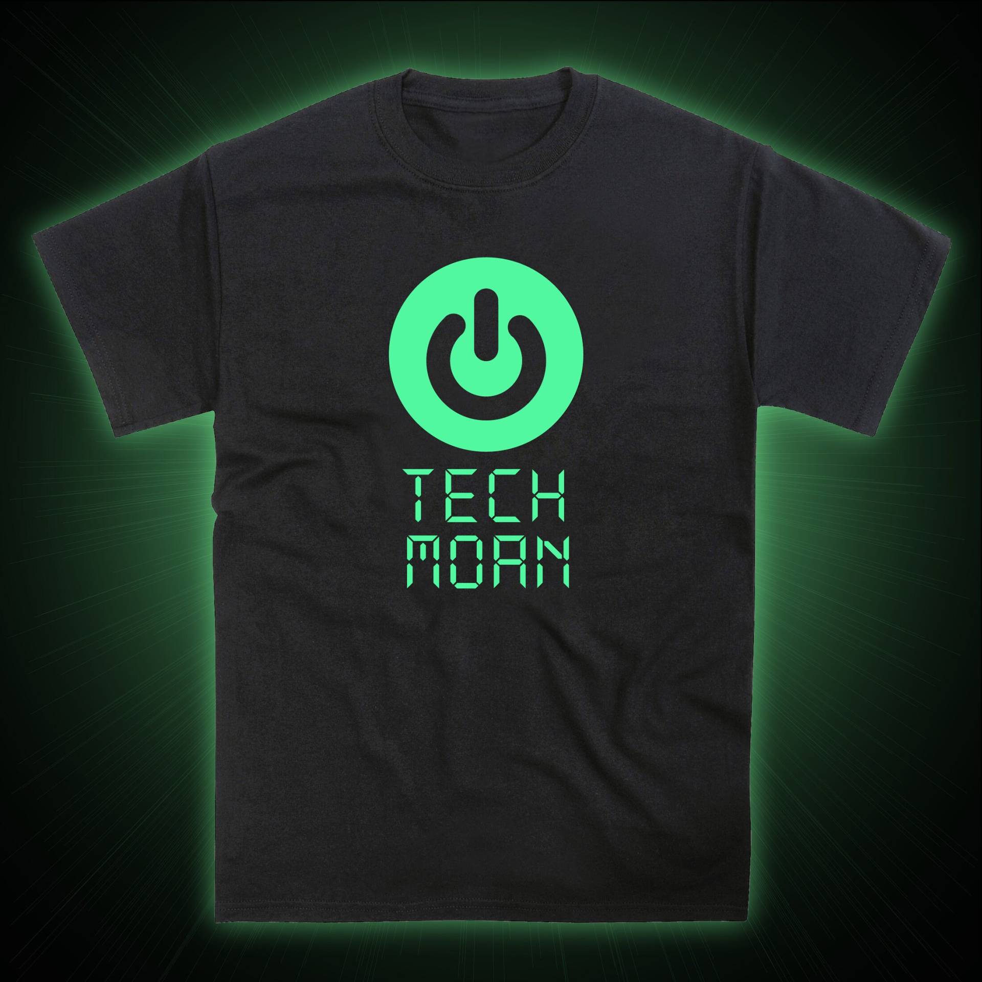 Techmoan Power Symbol Logo | Glow in The Dark Tshirt Techmoan Power Symbol Logo | Glow in The Dark Tshirt von nerdkeyz