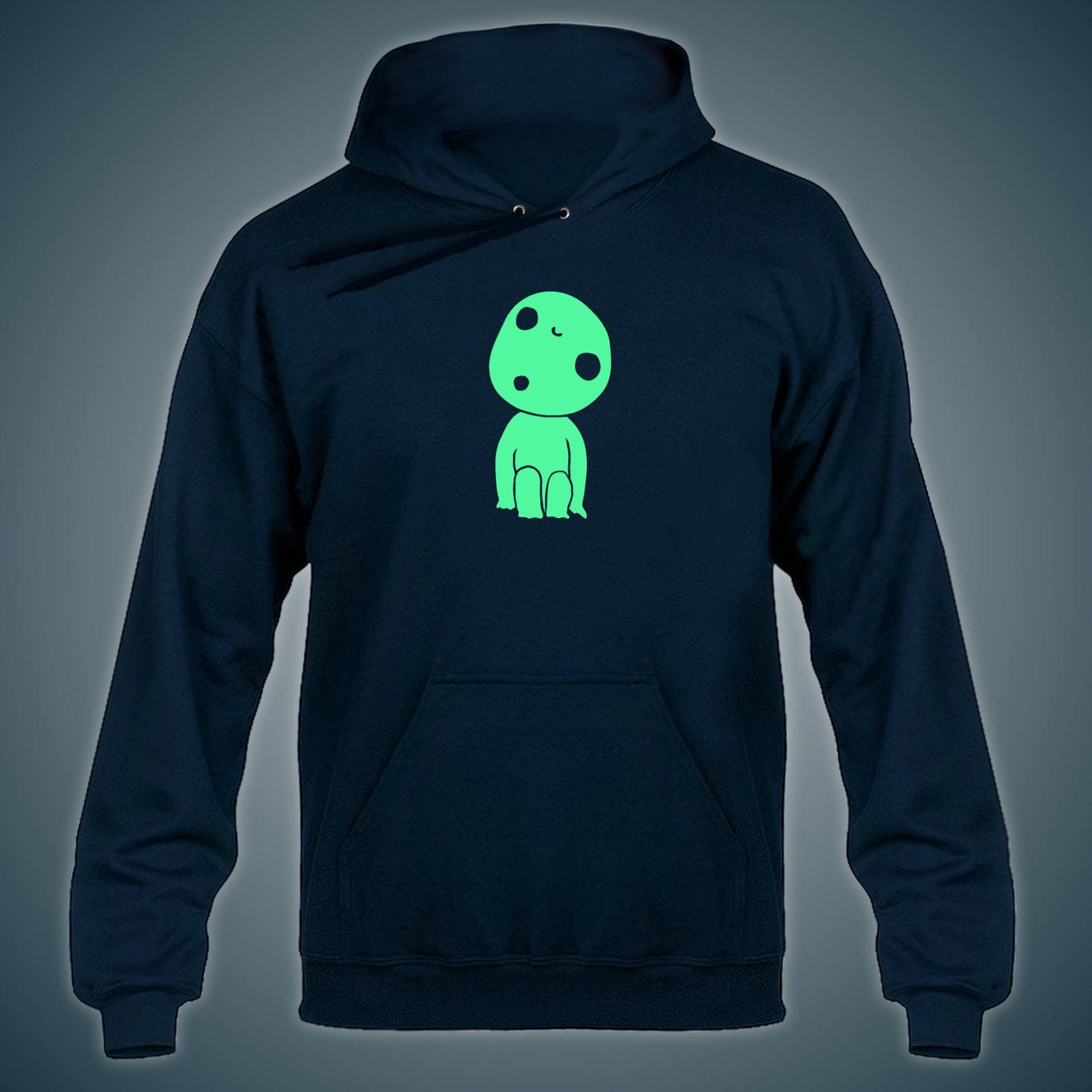 Waldkind Geist Glow in The Dark Hoody Hoodie Kapuzenpullover Marineblau Waldkind Geist Glow in The Dark Hoody Hoodie Kapuzenpullover Marineblau von nerdkeyz