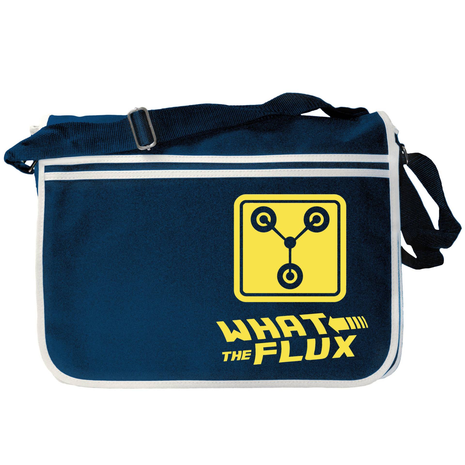 What The Flux Capazitor Parodie Marineblau Messenger Schultertasche What The Flux Capazitor Parodie Marineblau Messenger Schultertasche von nerdkeyz