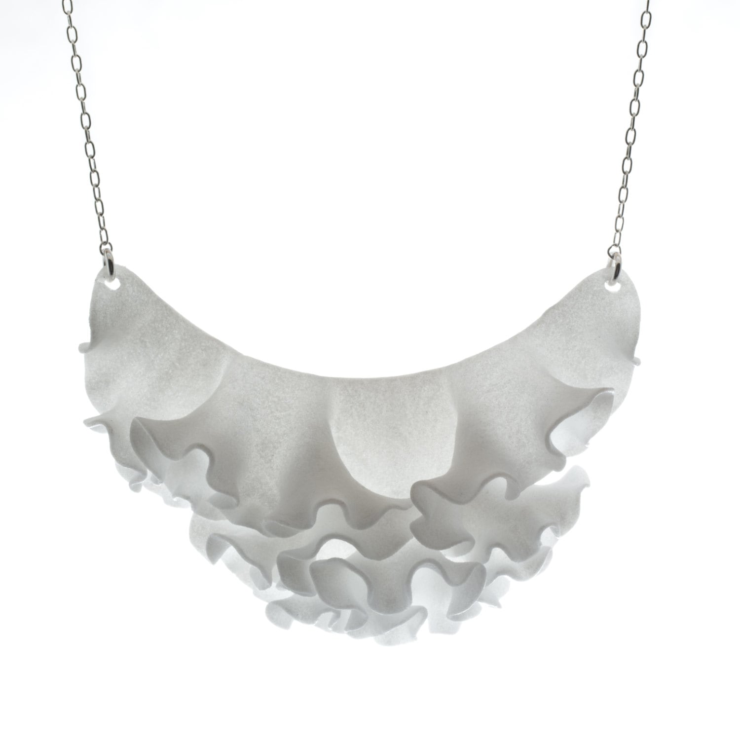 Kassiopea Anhänger 3D Gedruckt Nylon & Sterling Silber Kette Kassiopea Anhänger 3D Gedruckt Nylon & Sterling Silber Kette von nervoussystem