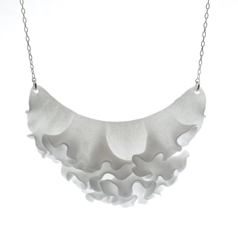 Kassiopea Anhänger 3D Gedruckt Nylon & Sterling Silber Kette von nervoussystem