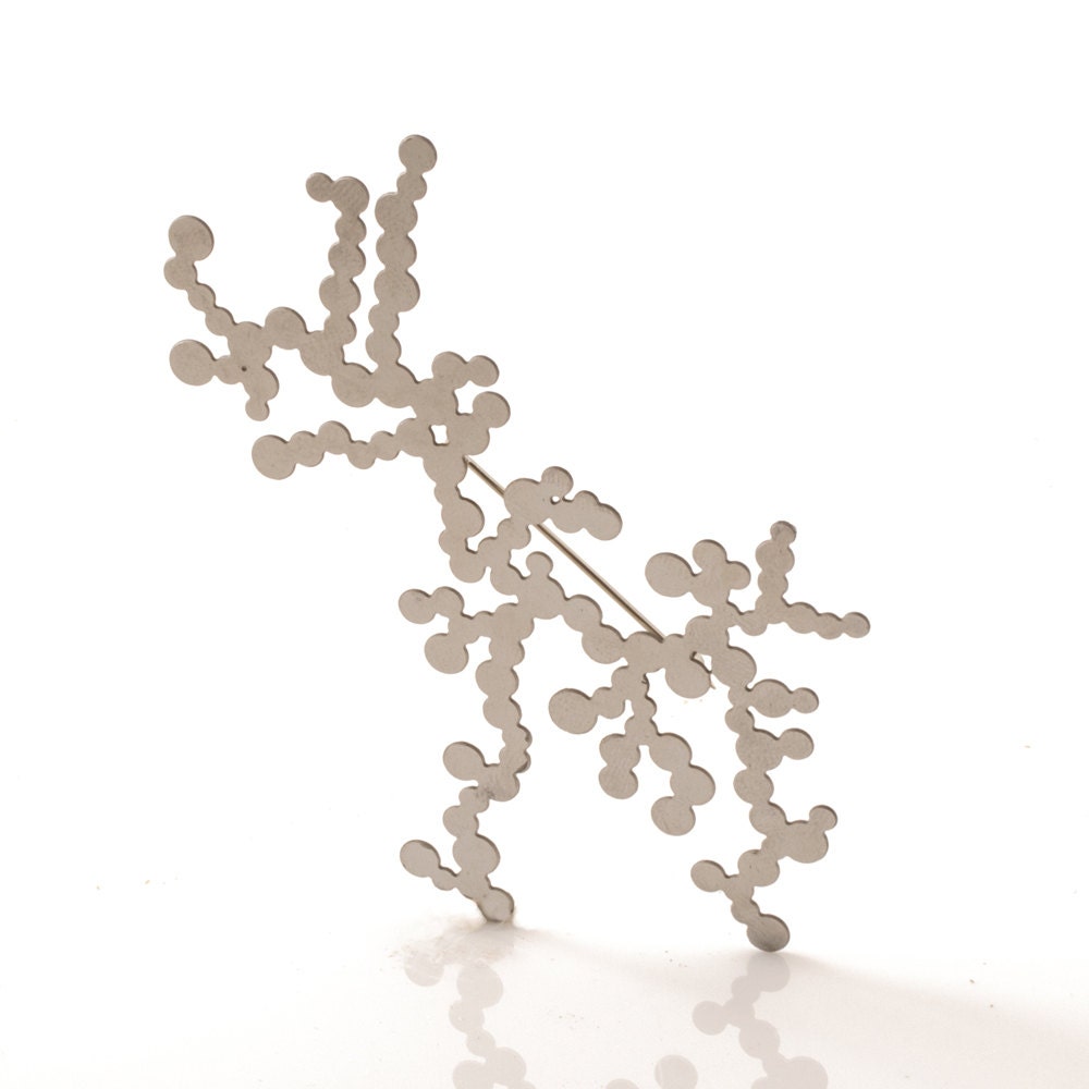 Geätzte Dendrit-Brosche Aus Edelstahl Koralle-Inspirierter Pin Geätzte Dendrit-Brosche Aus Edelstahl Koralle-Inspirierter Pin von nervoussystem