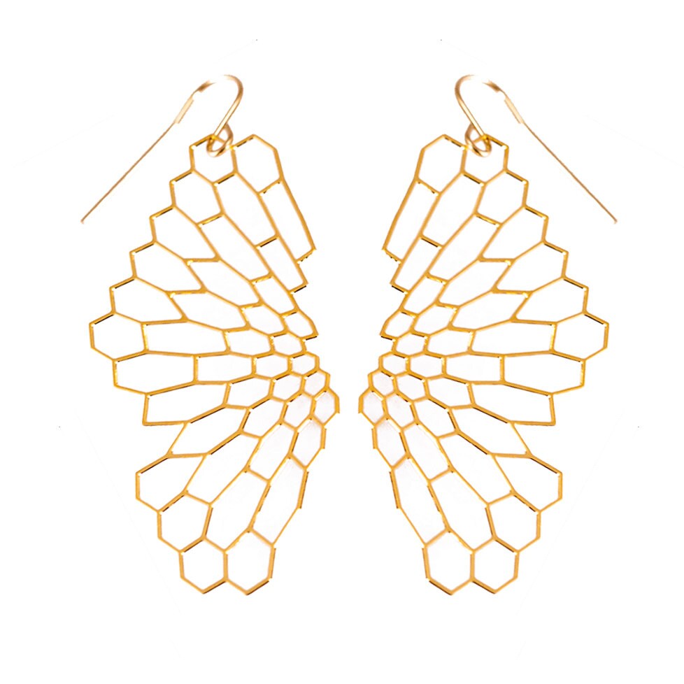 Radiolarie Ohrringe | Gold Radiolarie Ohrringe | Gold von nervoussystem