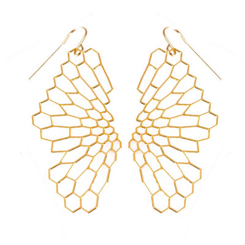 Radiolarie Ohrringe | Gold Radiolarie Ohrringe | Gold von nervoussystem