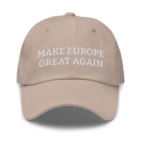 nesell Make Europe Great Again Hochwertige Baseball Cap – Beige – Präzise Besticktes Logo, Verstellbare Größe für Herren und Damen von nesell
