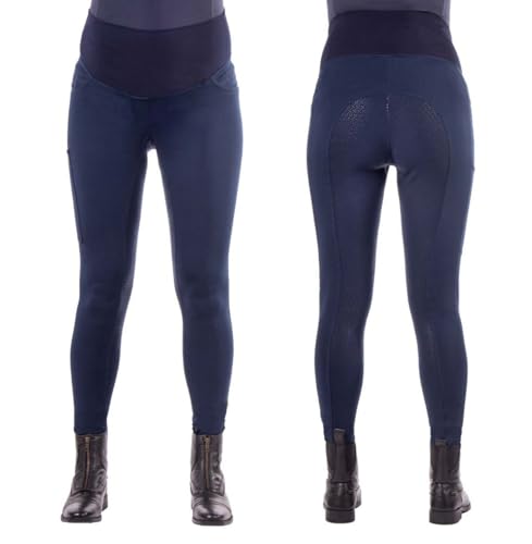 NETPROSHOP Damen Umstandsreithose Reitleggins Vollbesatz dunkelblau Gr. 34-44, Damengroesse:36, Farbe:Dunkelblau von NETPROSHOP