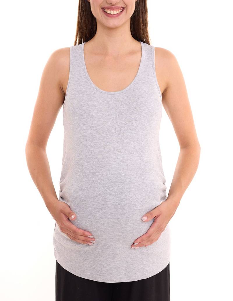 neun 9 monate Damen Sommer-Top schlichtes Shirt Schwangerschaftsmode 68950144 Grau von neun 9 monate