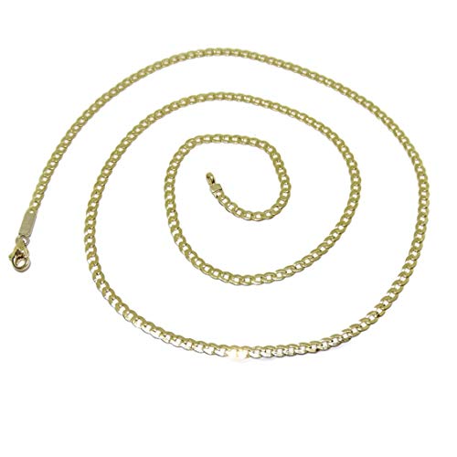 Herren-Kette aus massivem 18-karätigem Gelbgold, 3 mm breit und 60 cm lang. Karabinerverschluss. Gewicht: 10,05 g 18 Karat Gold., cm, Gold, Nicht zutreffend von never say never