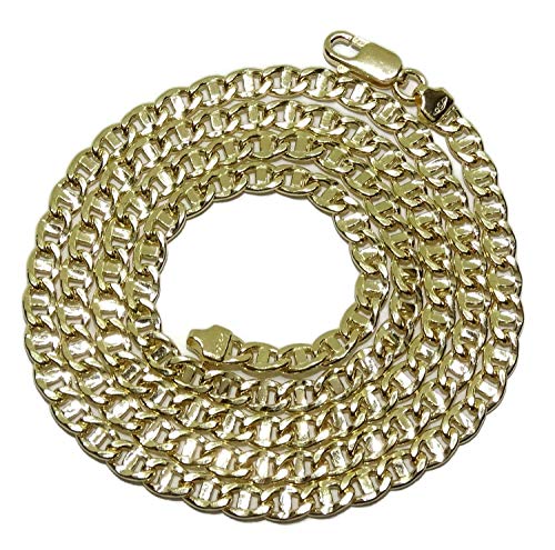 Never Say Never Herren-Kette aus 18-karätigem Gelbgold, Modell Anker, 4 mm breit und 60 cm lang, mit Karabinerverschluss, Gewicht: 14.40 g 18-karätiges Gold. von never say never