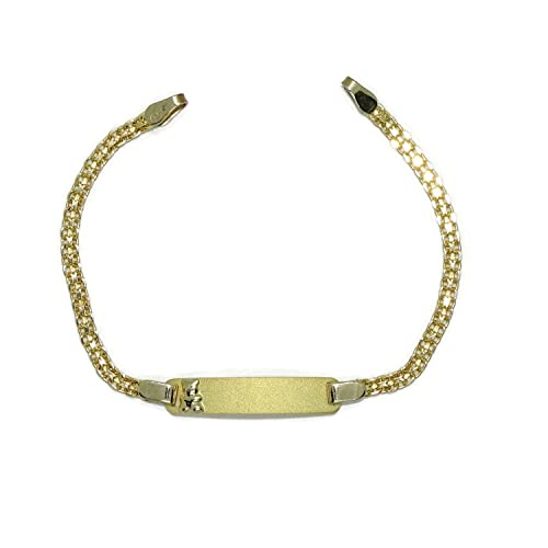 Never Say Never Wunderschönes Armband aus 18-karätigem Gelbgold mit Bärenmotiv. 13 cm lang, 1,80 g aus 18-karätigem Gold, 100 % 18 Karat Gold von never say never