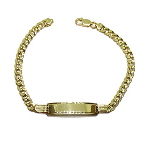 Never say Never Armband für Herren oder Kadett aus 18-karätigem Gelbgold mit Plättchen. 100 % personalisierbar. 10,00 g 18-karätiges Gold., 100 % 18-karätiges Gold von never say never