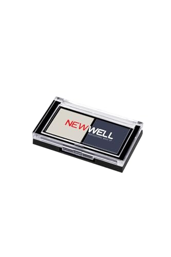 NEW WELL Lidschatten 2er Porzellan Make Up, Feuchtigkeitsspendend, Tierversuchsfrei & Wasserfest (02) von new well