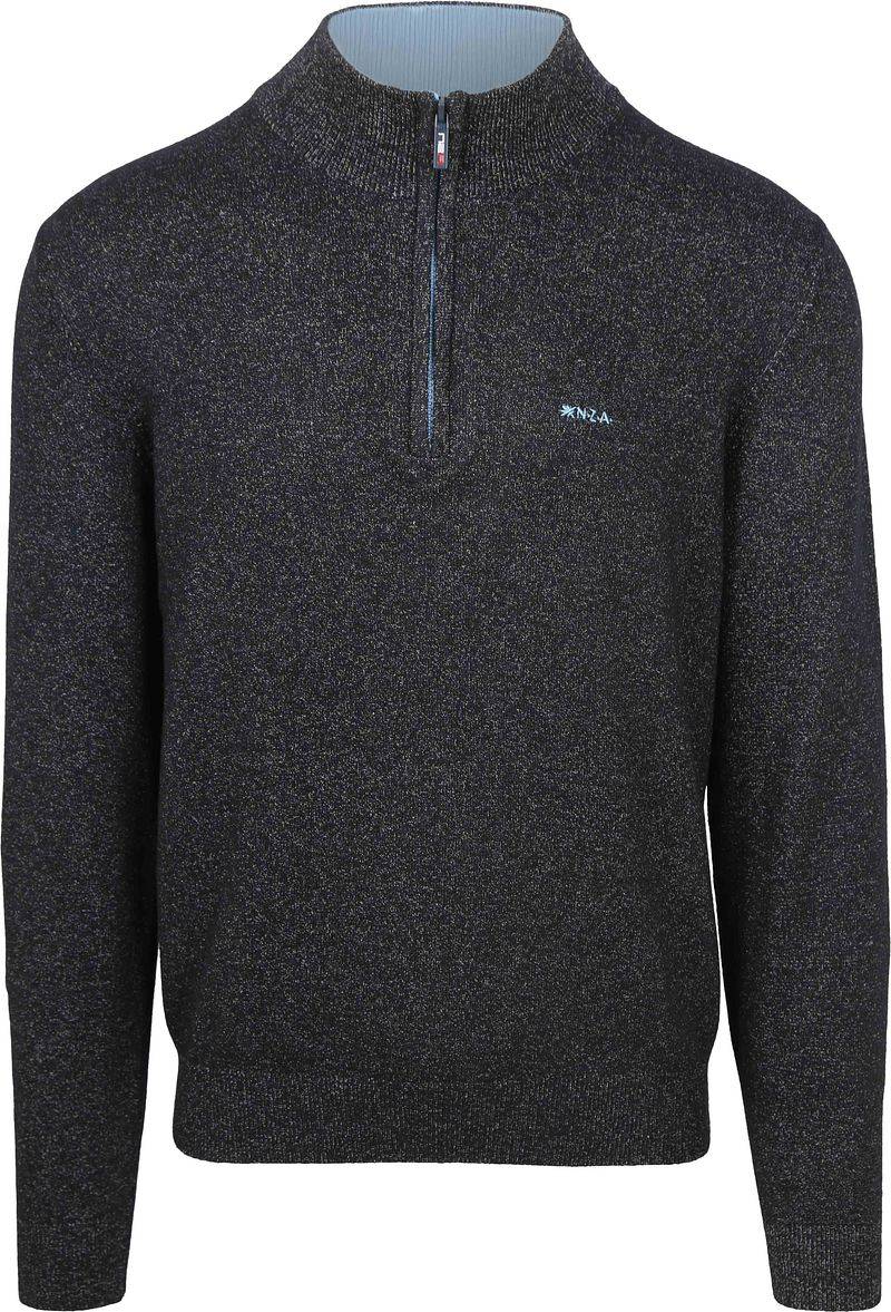NZA Half Zip Pullover Christopher Melange Navy - Größe 3XL von new zealand auckland