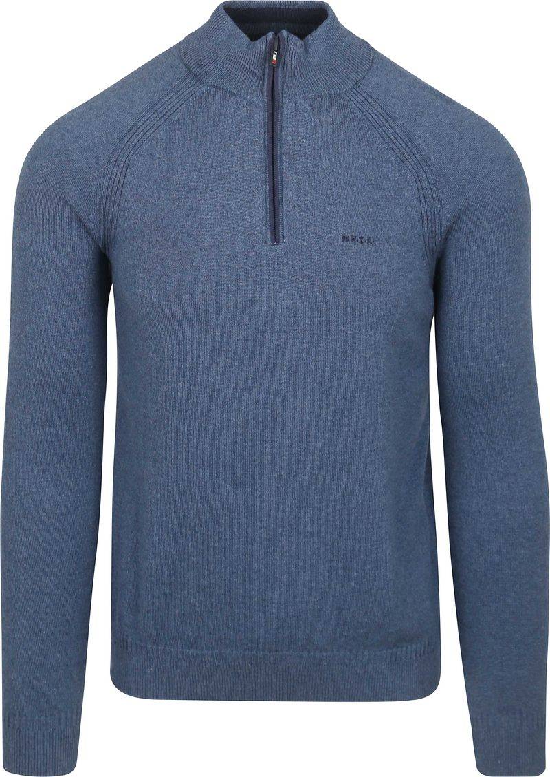 NZA Half Zip Pullover Clive Blau - Größe L von new zealand auckland