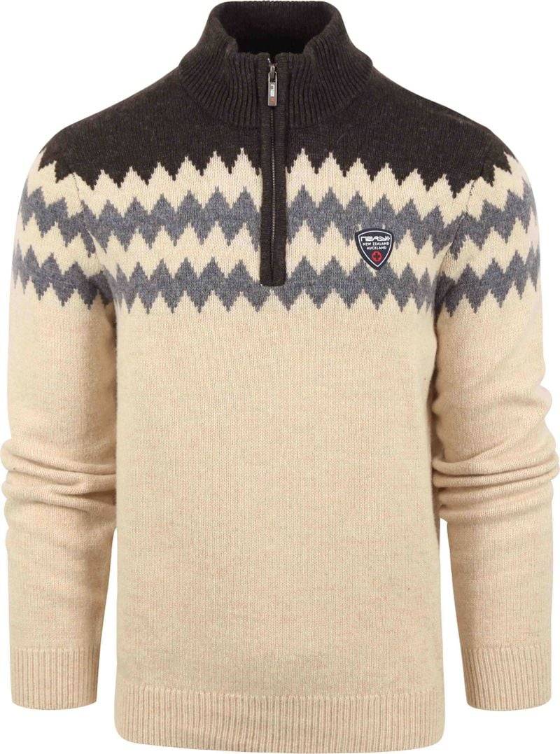 NZA Half Zip Pullover Ngaroto Wolle Beige - Größe XXL von new zealand auckland