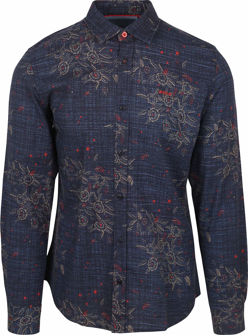 NZA Hemd Gunner Print Navy - Größe M von new zealand auckland