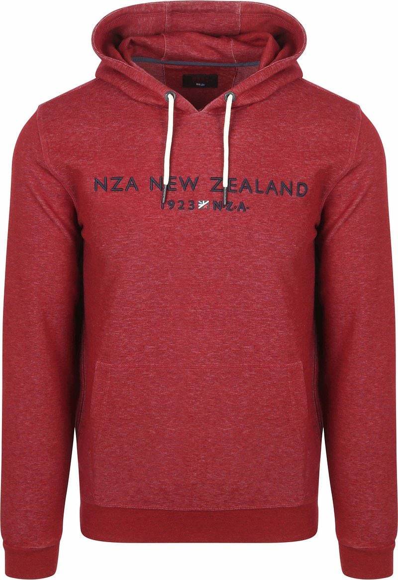 NZA Hoodie Diamond Logo Interlock Melange Cherry Red - Größe XXL von new zealand auckland