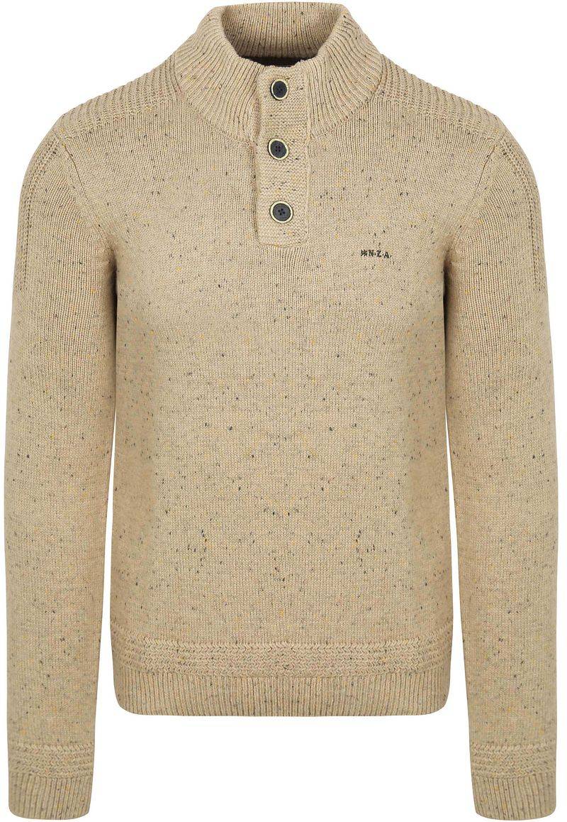 NZA Pullover Mocker Conor Melange Warm Beige - Größe L von new zealand auckland
