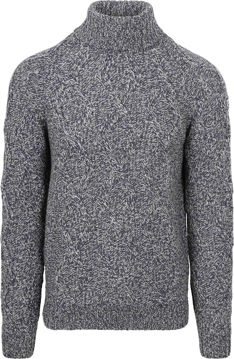 NZA Rollkragenpullover Eli Cable Melange Navy - Größe XXL von new zealand auckland