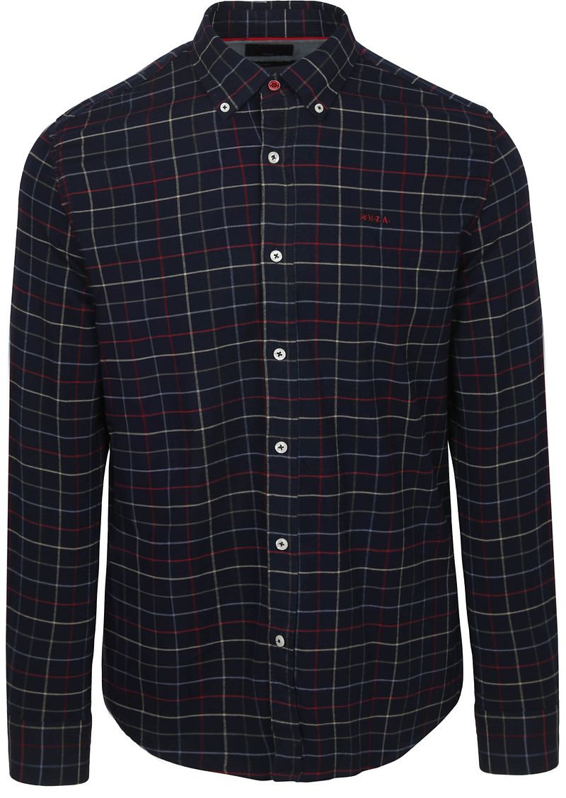 NZA Shirt Bruce Waihi Light Flannel Check Icon Navy - Größe XXL von new zealand auckland