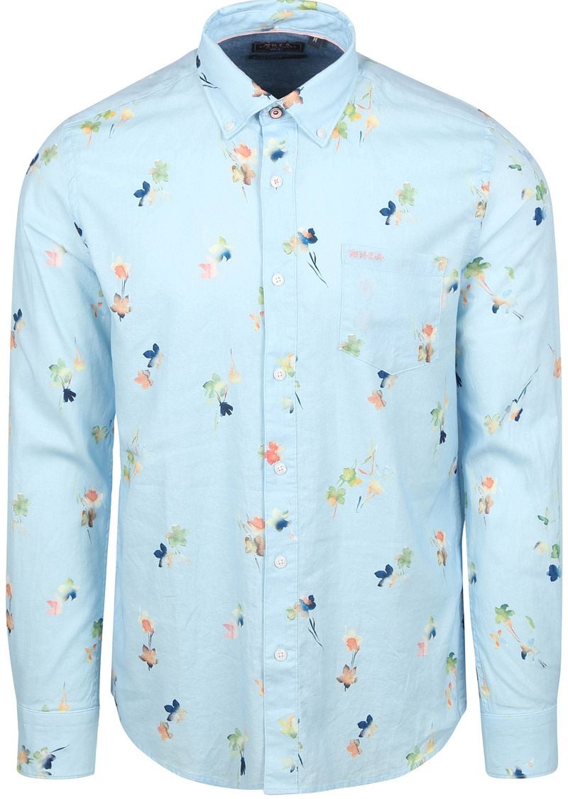 NZA Shirt Kane Linen Blend Hellblau - Größe XL von new zealand auckland