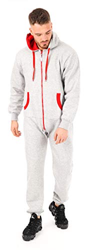 Herren Onesie Jumpsuit Einteiler Schlafanzug Schlafoveralls Herren Fleece Overall von newfacelook