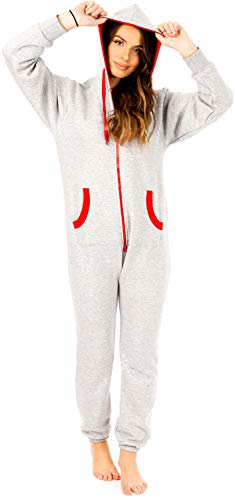 newfacelook Damen Jumpsuit Onesie Schlafoveralls Einteiler Schlafanzug Pyjamas Frauen Overall von newfacelook