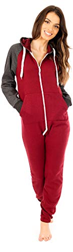 newfacelook Damen Jumpsuit Onesie Schlafoveralls Einteiler Schlafanzug Pyjamas Frauen Overall von newfacelook