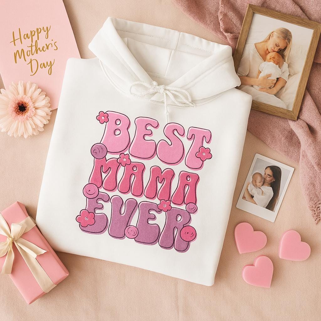 Best Mama Ever Hoodie | Kuscheliger Mama Pullover Geschenk Für Mütter, New Moms & Muttertag Cozy Mom Life Sweater von newmomfindsshop