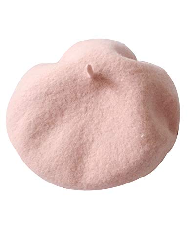 newrong Damen Baskenmütze Barett Hell Rosa Erwachsene(57cm) von newrong