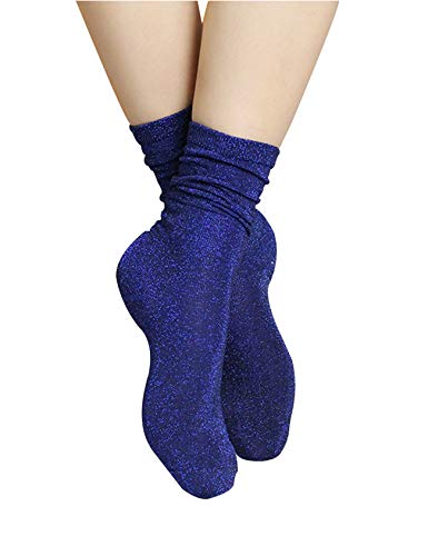 newrong Damen Klassisch Collegen Winter Socken Blau Einheitsgröße von newrong