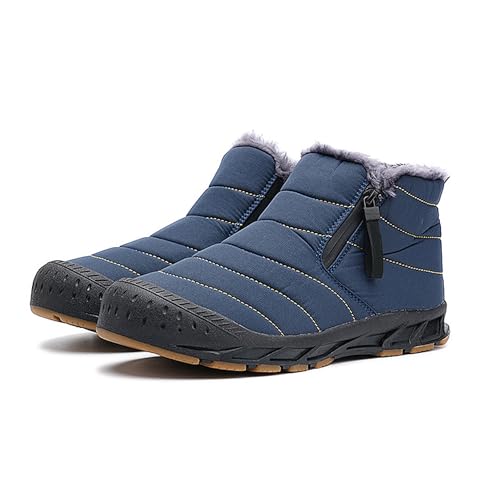 newrong Schneestiefel Gepolstert Winter Outdoor Baumwollschuhe High-Top Freizeitschuhe, blau, 39 1/3 EU von newrong