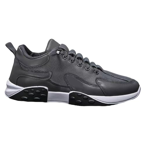 newrong Sneakers für Herren, bequem, Laufen, Low-Top, atmungsaktiv, dicke Sohle, grau, 42.5 EU von newrong