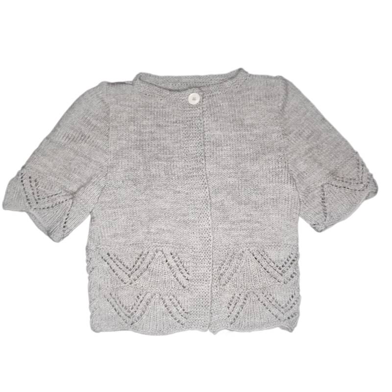 Cardigan Für Damen Grau Größe M Absolutes Einzelstück Handgefertigt Aus Schurwolle von newwoolmagic