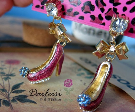 Dorothy Schuhe Ohrringe Ohrstecker Strass von newyorkcrafts