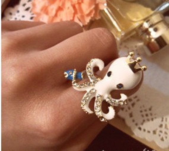 Prinzessin Octopus Ring von newyorkcrafts