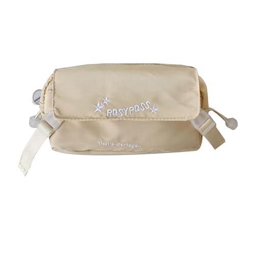 nicamaikoo-shop 2025 Neue Student Pencil Bag Star Embroidery Zip Große Kapazität Portable Hochwertiges Leichtes Fach Lagerung Pencil Case von nicamaikoo-shop