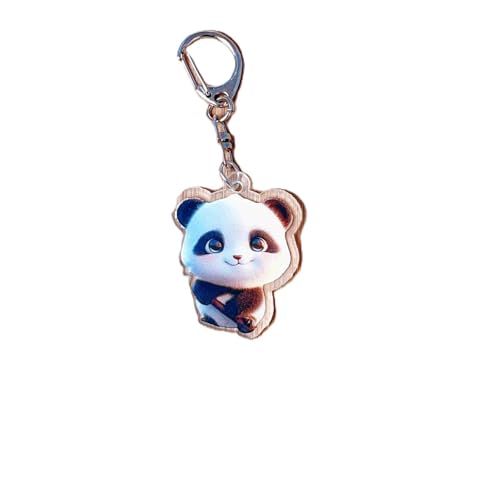 nicamaikoo-shop Niedliche Panda Acryl Schlüsselanhänger-Cartoon Tier Schlüsselanhänger für Tasche Dekoration von nicamaikoo-shop