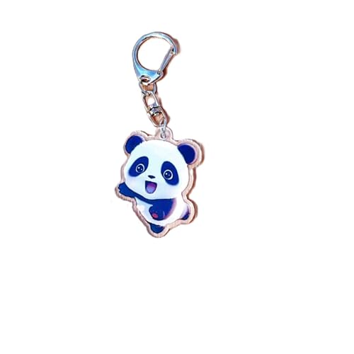 nicamaikoo-shop Niedliche Panda Acryl Schlüsselanhänger-Cartoon Tier Schlüsselanhänger für Tasche Dekoration von nicamaikoo-shop