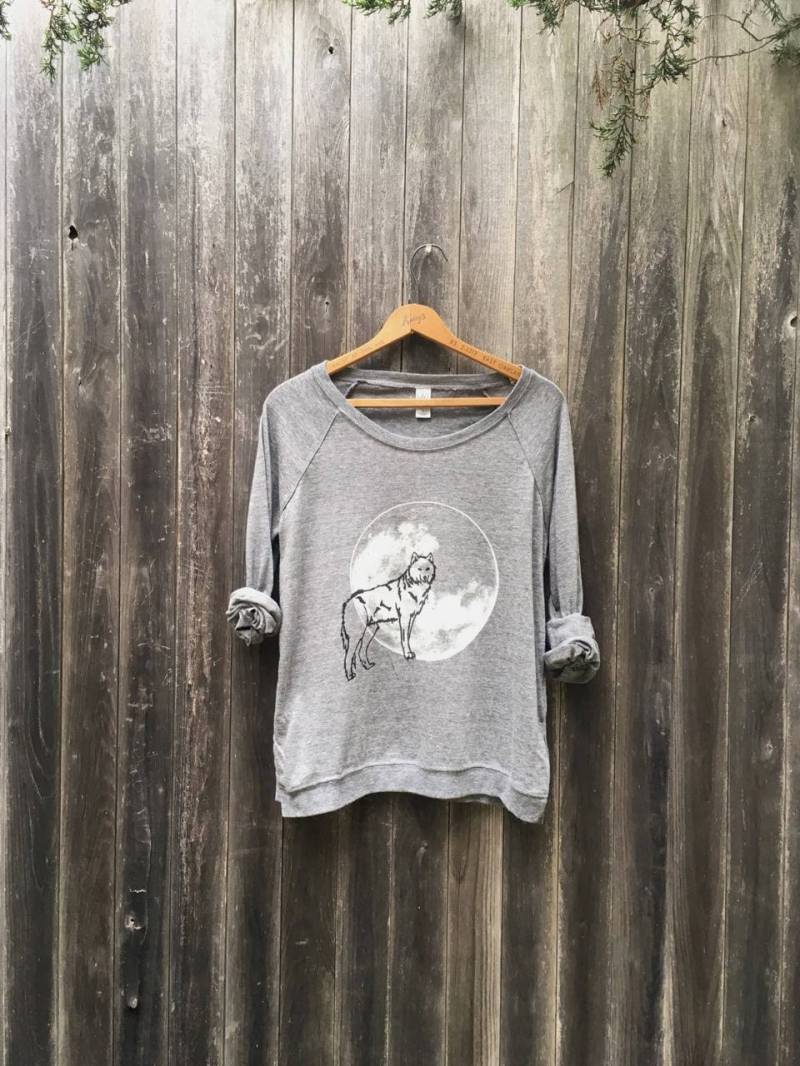 Ins Wilde Wolf Shirt, Leichtes Langarmshirt, Locker Sitzender Pullover von nicandthenewfie