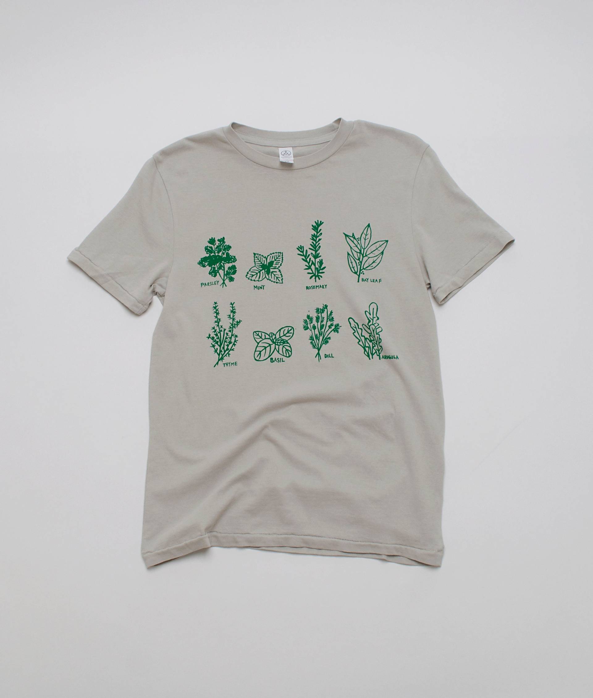 Kräuter-T-Shirt 100% Baumwolle, Kräutergarten-Design Kräuter-T-Shirt 100% Baumwolle, Kräutergarten-Design von nicandthenewfie