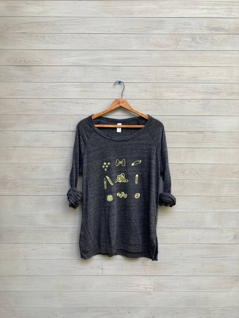 Mangia Pasta Langarmshirt Koch Foodie Geschenk von nicandthenewfie