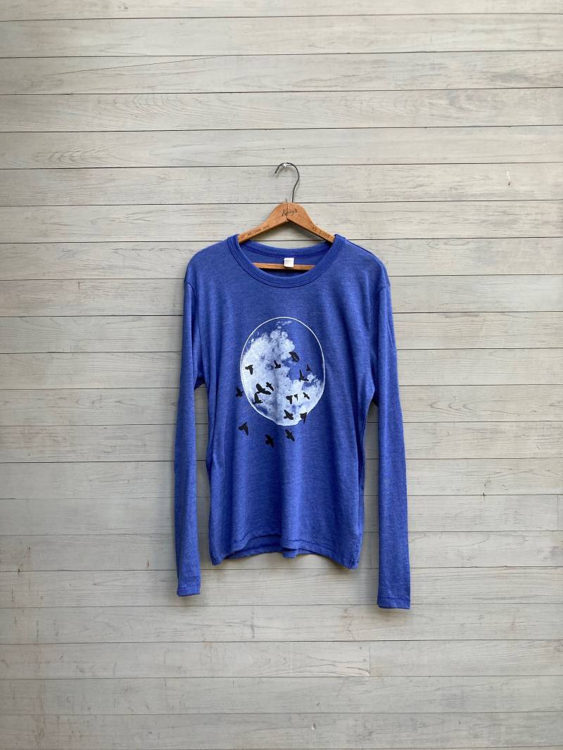 Mond & Vögel Langarmshirt Unisex Poly/Cotton Shirt Mond & Vögel Langarmshirt Unisex Poly/Cotton Shirt von nicandthenewfie