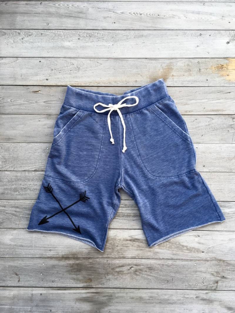 Ocean Blue Arrow Sportshorts Trainingsshorts Aus Baumwollmischung Für Herren von nicandthenewfie