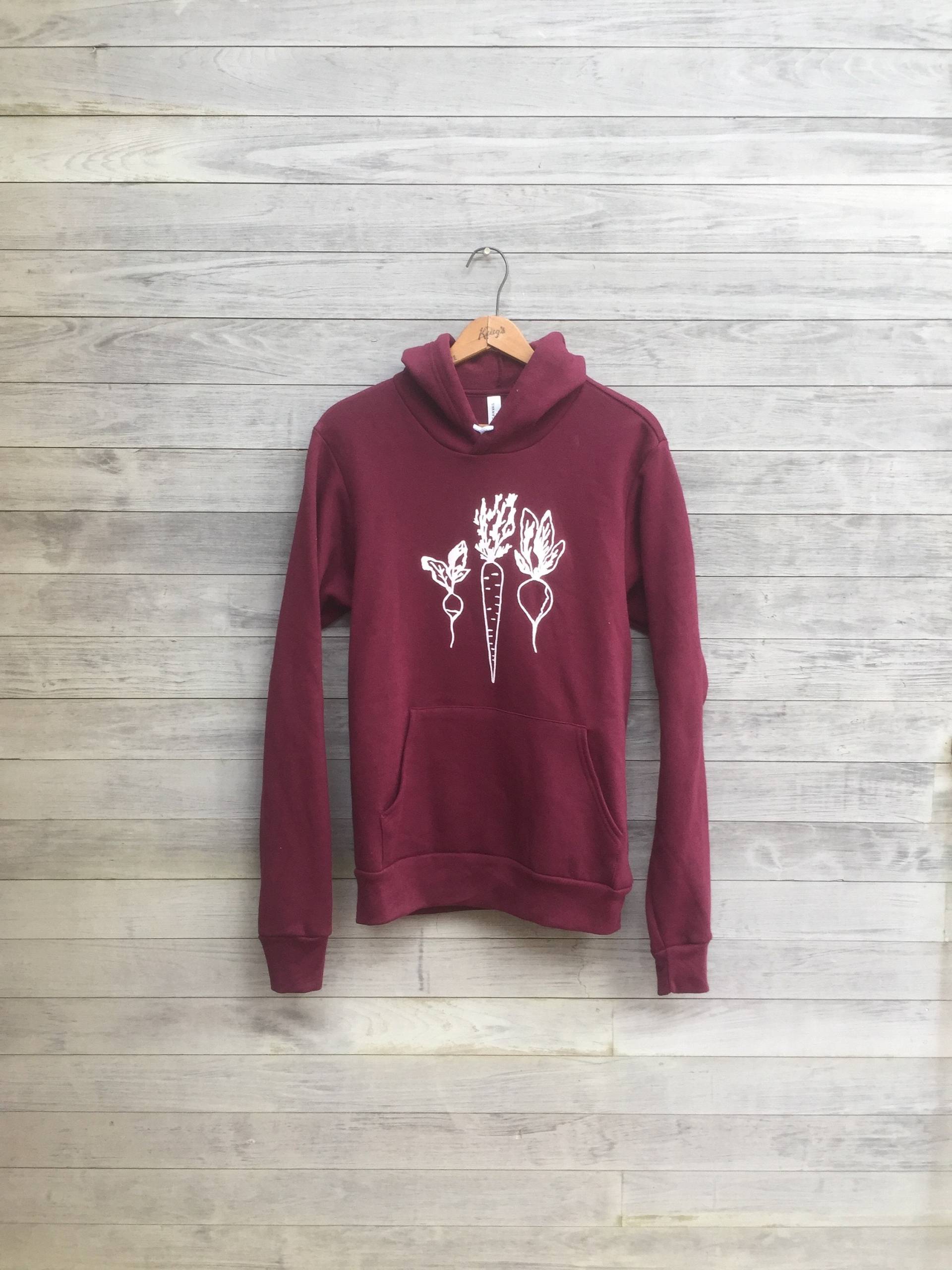 Root Veggies Sweatshirt Handbedrucktes Veganes Garten-Top von nicandthenewfie