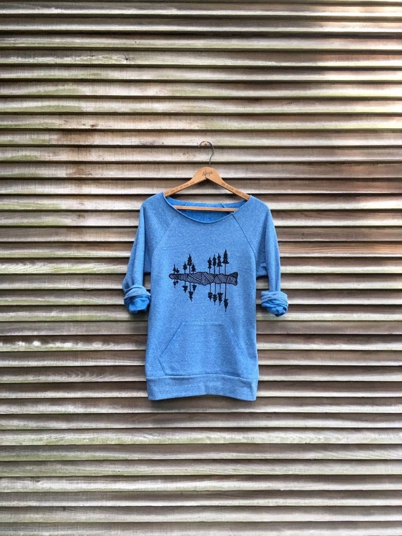 Lake Tahoe Bio-Baumwolle Sweatshirt West Coast Camping Pullover von nicandthenewfie