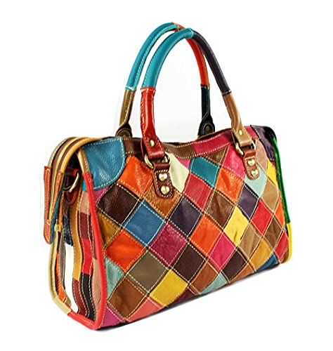 Damen-Umhängetasche, Diamant-Design, echtes Leder, Hobo-Handtaschen, modische Handtaschen, Mehrzweck-Design, ausgefallene Farben von nice--buy